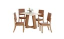 Ver imagem 1 de Mesa Jantar Lins 120 4 Cadeiras Mila Plus Caramelo - Henn