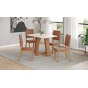 Ver imagem 2 de Mesa Jantar Lins 120 4 Cadeiras Mila Plus Caramelo - Henn