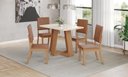 Ver imagem 2 de Mesa Jantar Lins 120 4 Cadeiras Mila Plus Caramelo - Henn