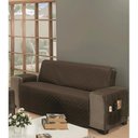 Ver imagem 1 de Protetor Impermeável Para Sofá 3 Lugares Dupla Face - Tabaco