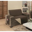 Ver imagem 1 de Protetor Impermeável Para Sofá 2 Lugares Dupla Face - Tabaco