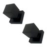 Kit 2 Acabamento Quadrado Preto Fosco Registro Metal Padrão Deca - 1