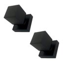 Ver imagem 1 de Kit 2 Acabamento Quadrado Preto Fosco Registro Metal Padrão Deca