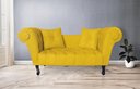 Ver imagem 2 de Sofá Recamier Recepção Decorativo 02 Lugares Londres Suede Amarelo - Incasa Decor