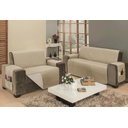 Ver imagem 1 de Protetor Impermeável Sofá 2/3 Lugares Dupla Face - Káqui