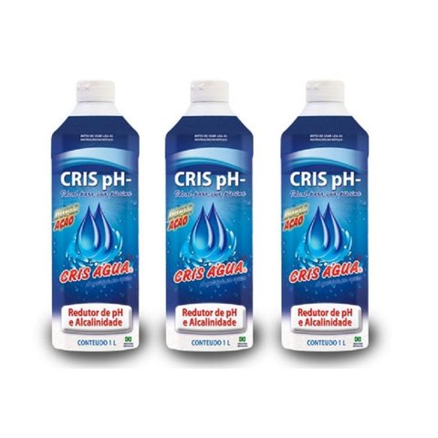 Kit 3 Redutor de Ph e Alcalinidade para Piscina 1 Lt