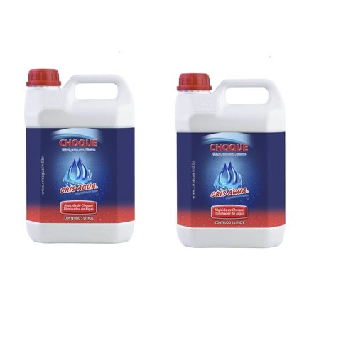 Kit 2 Algicida de Choque 5l - Cris Água