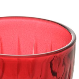 Cj 6 Taças Vidro P/ Água Vinho Bebidas Greek Vermelho 345ml - 6