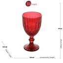 Ver imagem 7 de Cj 6 Taças Vidro P/ Água Vinho Bebidas Greek Vermelho 345ml