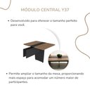 Ver imagem 7 de Modulo Central Mesa de Reunião Y37 Nogal/Preto Artany
