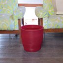 Ver imagem 2 de Vaso Planta 30x30 Oval Moderno Polietileno - VINHO BORDO 021