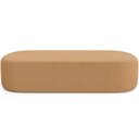 Ver imagem 5 de Kit 02 Puffs Decorativos Orgânicos para Living Quarto 160cm Doha W01 Bouclê Mostarda - Lyam Decor