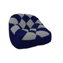 Ver imagem 1 de Poltrona Paloma Escritório Sala Pé Plástico Suede Azul Marinho e Suede Cinza - Dominic Decor
