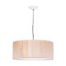 Lustre Para Sala Pendente Cupula De Linha Bege Cristais - 1
