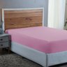 Lençol Queen Size Algodão 300 Fios com Elástico Forro de Cama Box:rosa Bebe - 2