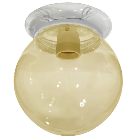 Plafon Colonial Chapa Branco Globo Ambar 10x20 Retrô