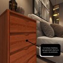 Ver mais imagens de Mesa de Apoio para Quarto Quatro Gavetas Movlar Mdp - Mod.0701:nature