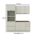 Ver imagem 4 de Cozinha Compacta Fineze 7 Portas 4 Gavetas com Tampo 100% MDF Areia Hp/Cinamomo - Henn