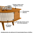 Ver imagem 5 de Mesa de Centro 2 Portas 90 Cm Indianapolis Cinamomo Off White Madetec