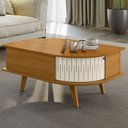 Ver imagem 2 de Mesa de Centro 2 Portas 90 Cm Indianapolis Cinamomo Off White Madetec