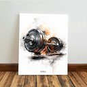 Ver imagem 4 de Kit3 Quadro Decorativo Powerlifting Peso Academia Gym Treino Moderno 28x20cm