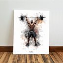 Ver imagem 5 de Kit3 Quadro Decorativo Powerlifting Peso Academia Gym Treino Moderno 28x20cm
