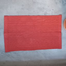 Tapete Artesanal Algodão Terracota Linea 45x75 - 1
