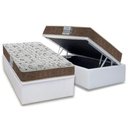 Ver imagem 1 de Cama Box Baú Solteiro: Colchão Espuma D45 Probel Prodormir Advanced + Base Crc Courano White(