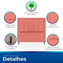 Ver imagem 3 de Cabeceira Estofada para Cama de Casal 140 Grecia Suede