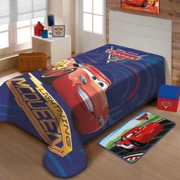 Cobertor Jolitex Solteiro Raschel Macio Disney Carros McQuee - 1