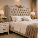 Ver imagem 2 de Cabeceira Greta 160cm Estofada Veludo p/ Cama Box Casal Queen Quarto