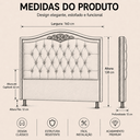Ver imagem 4 de Cabeceira Greta 160cm Estofada Veludo p/ Cama Box Casal Queen Quarto