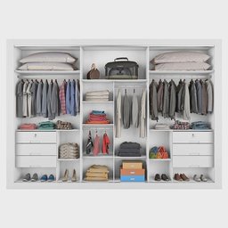 Guarda Roupa Casal 3 Portas 6 Gavetas Flex Vitoria 100% Mdf Móveis Europa Branco - 2