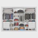 Ver imagem 2 de Guarda Roupa Casal 3 Portas 6 Gavetas Flex Vitoria 100% Mdf Móveis Europa Branco