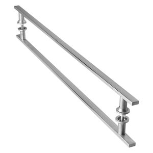 Puxador Aço Inox Escovado Para Porta De Vidro 1 Metro M.S