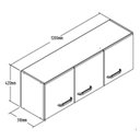 Ver imagem 4 de Cozinha Compacta 2 Peças em MDP Berlim Marrom/Ipê/Cristalo