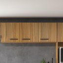 Ver imagem 5 de Cozinha Compacta 2 Peças em MDP Berlim Marrom/Ipê/Cristalo