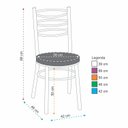 Ver imagem 2 de Kit 4 Cadeiras para Sala de Jantar Pintadas Cp34 Debrum