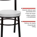 Ver imagem 6 de Conjunto 4 Cadeiras para Sala de Jantar Debrum Pintada Preto/Branco