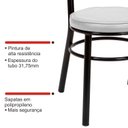 Ver imagem 7 de Conjunto 4 Cadeiras para Sala de Jantar Debrum Pintada Preto/Branco