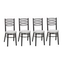Ver imagem 1 de Kit 4 Cadeiras para Sala de Jantar Pintadas Cp34 Debrum