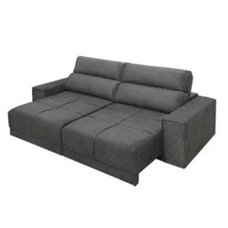 Sofá 4 Lugares Iork Retrátil e Reclinável Suede Amassado Cinza - Rifletti - 3 Sofá 4 Lugares Iork Retrátil e Reclinável Suede Amassado Cinza - Rifletti - 3