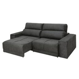 Sofá 4 Lugares Iork Retrátil e Reclinável Suede Amassado Cinza - Rifletti - 2 Sofá 4 Lugares Iork Retrátil e Reclinável Suede Amassado Cinza - Rifletti - 2