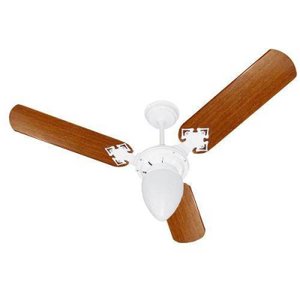 Ventilador New Delta Light 3 Pás Mogno Motor Branco 127V 38-3116