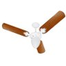 Ventilador New Delta Light 3 Pás Mogno Motor Branco 127V 38-3116 - 1