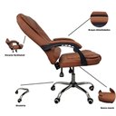 Ver imagem 7 de Kit 2 Cadeiras de Escritório Presidente Reclinável com Apoio para Cabeça Terracota