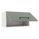 Ver imagem 4 de Armário Aéreo Madesa Agata 60 cm 1 Porta Basculante Branco/Cinza Cor:Branco/Cinza