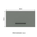 Ver imagem 2 de Armário Aéreo Madesa Agata 60 cm 1 Porta Basculante Branco/Cinza Cor:Branco/Cinza