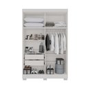 Ver imagem 3 de Guarda-roupa Recife 4 Portas 2 Gavetas com Espelho Salleto Branco