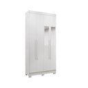 Ver imagem 1 de Guarda-roupa Recife 4 Portas 2 Gavetas com Espelho Salleto Branco